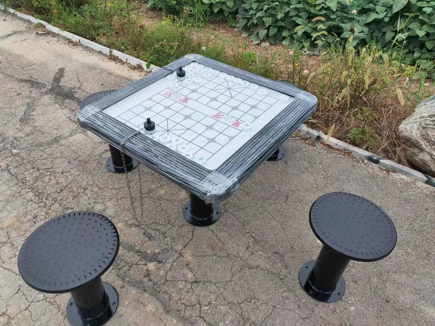 Track-Style Chess and Go Board for Indoor and Outdoor Use