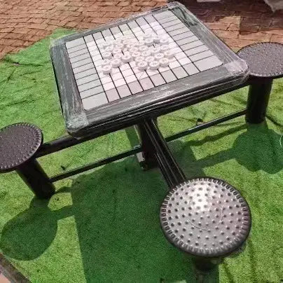 Track-Style Chess and Go Board for Indoor and Outdoor Use