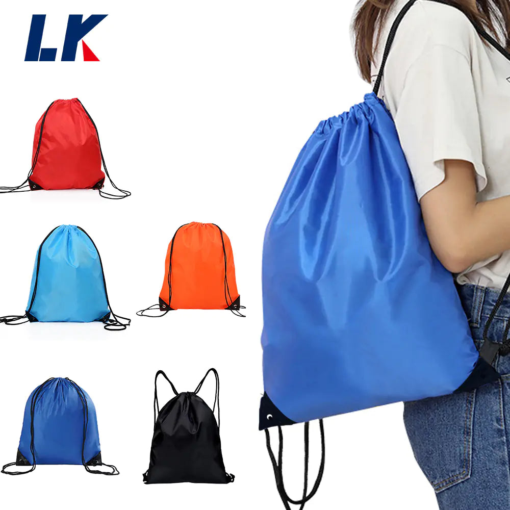 Waterproof Polyester Drawcord Sports Backpack